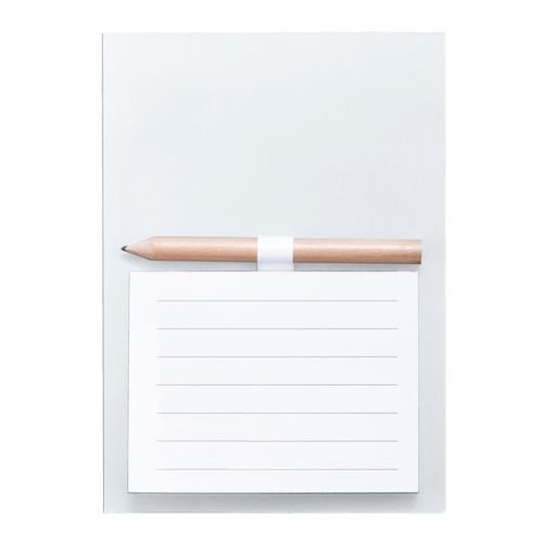 Блокнот с магнитом YAKARI, 40 листов, карандаш в комплекте, белый, картон (белый)