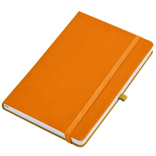 Бизнес-блокнот SILKY, формат А5, в клетку (оранжевый)