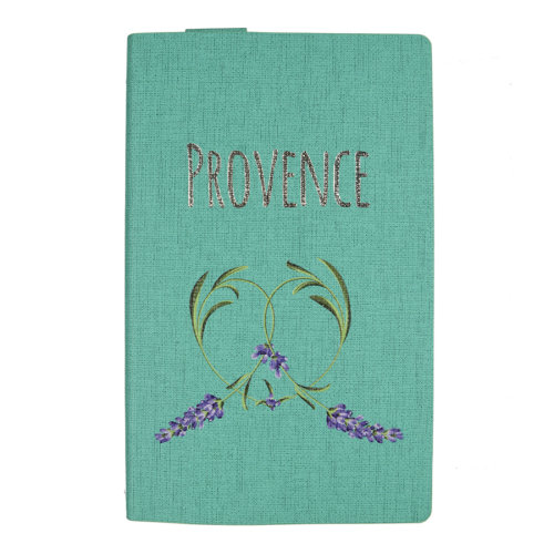 Бизнес-блокнот А5  "Provence", мятный, мягкая обложка, в клетку (мятный)