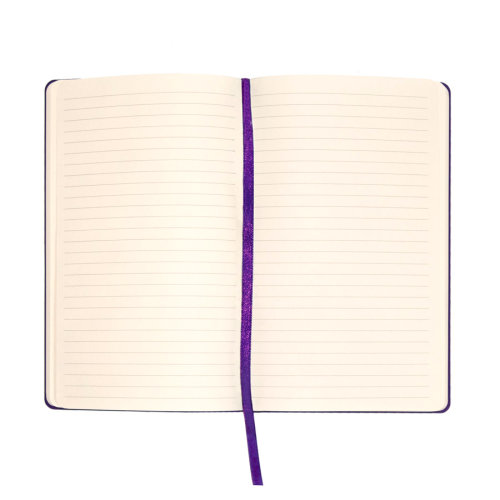 Бизнес-блокнот "Funky" А5, фиолетовый с  серым форзацем, мягкая обложка, в линейку (фиолетовый, серый)