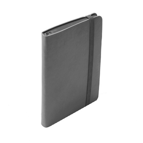 Блокнот SHADY JUNIOR с элементами планирования,  А6, серый, кремовый блок, серый  обрез (серый)