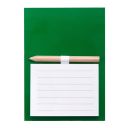 Блокнот с магнитом YAKARI, 40 листов, карандаш в комплекте, зеленый, картон (зеленый)