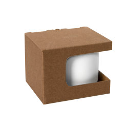 Коробка для кружек 23504, 26701, размер 12,3х10,0х9,2 см, микрогофрокартон, коричневый (коричневый)